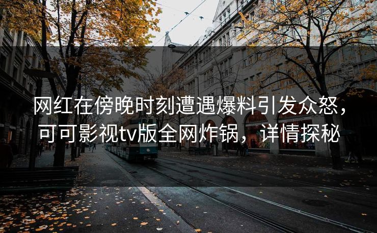 网红在傍晚时刻遭遇爆料引发众怒，可可影视tv版全网炸锅，详情探秘