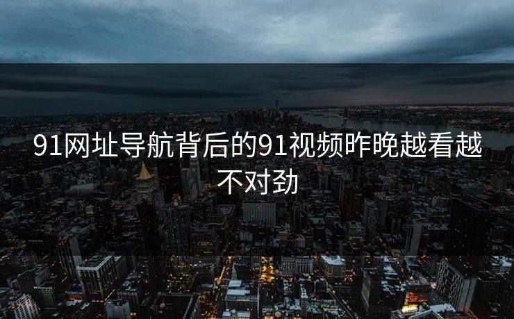 91网址导航背后的91视频昨晚越看越不对劲